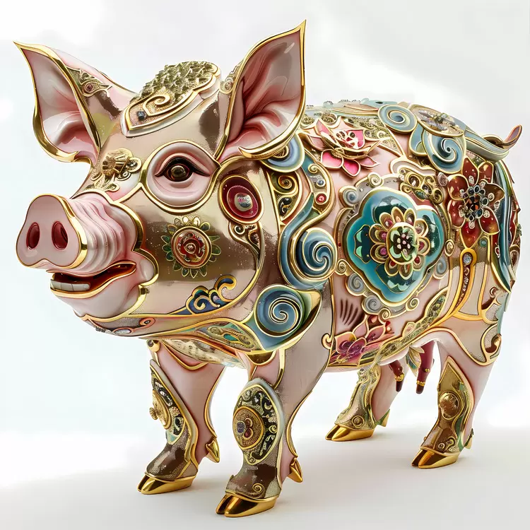 Flower Ornate Colorful Decorative Sculpture