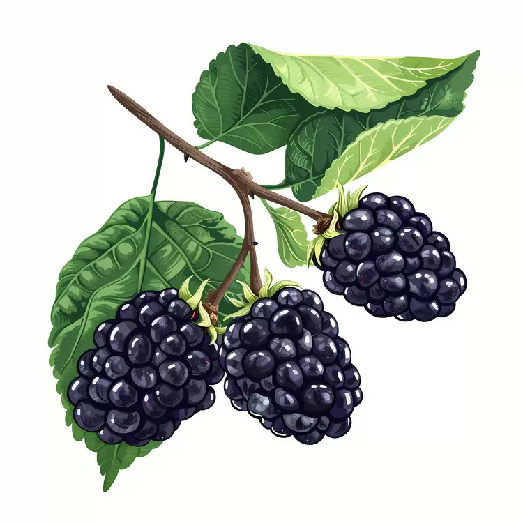 natural sweet fresh ripe blackberries