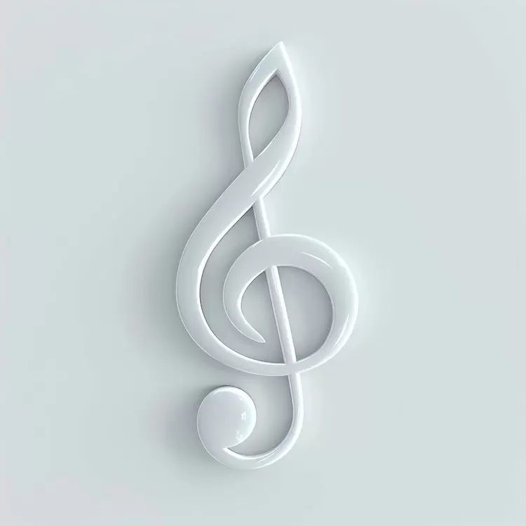 music note treble clef symbol of music white object