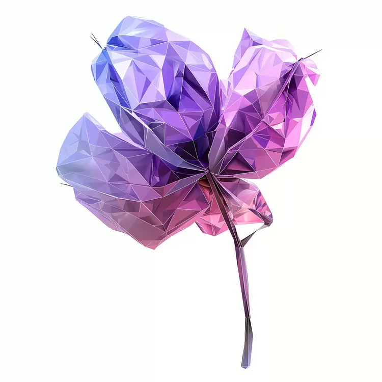 High Resolution White Background Realistic Triangle Shape flower