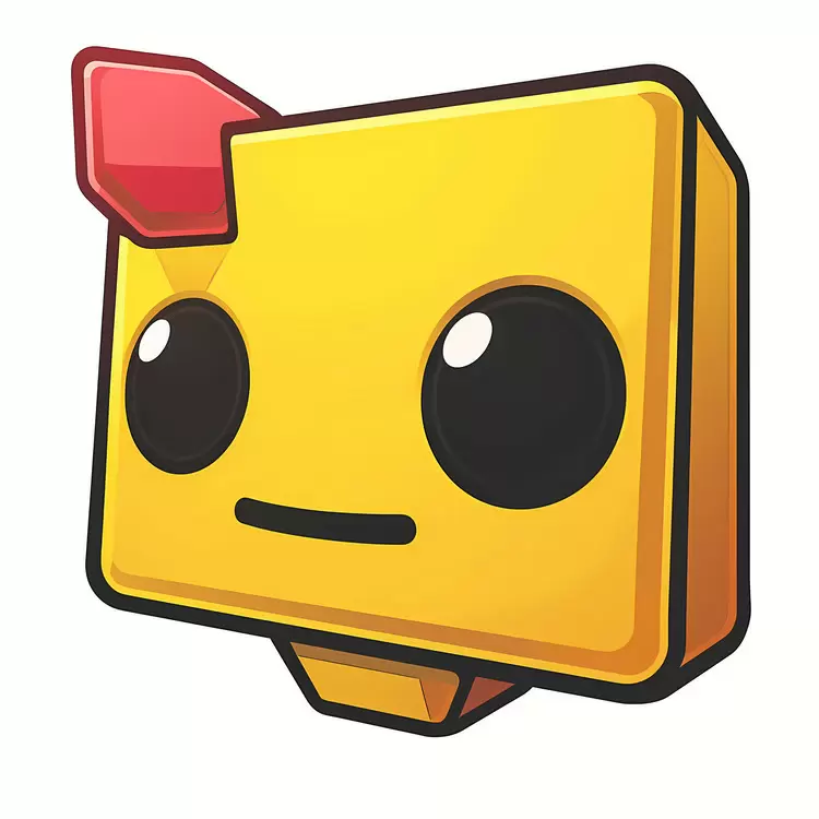 cheerful cartoon face 10 pixelated