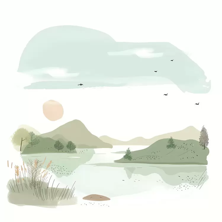 River Landscape Hills Sky Mountains