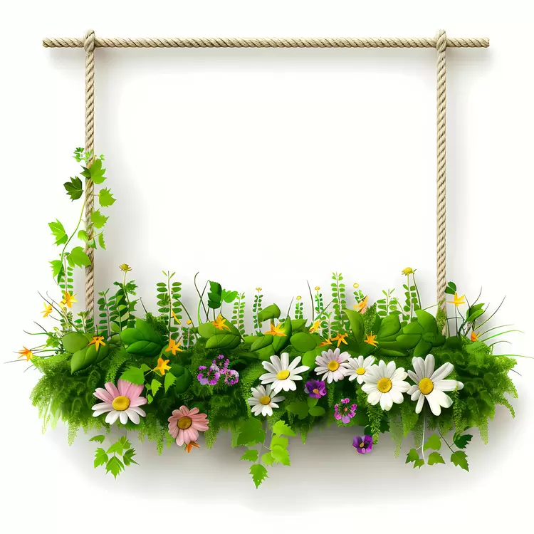 greenery blank space placeholder border hanging