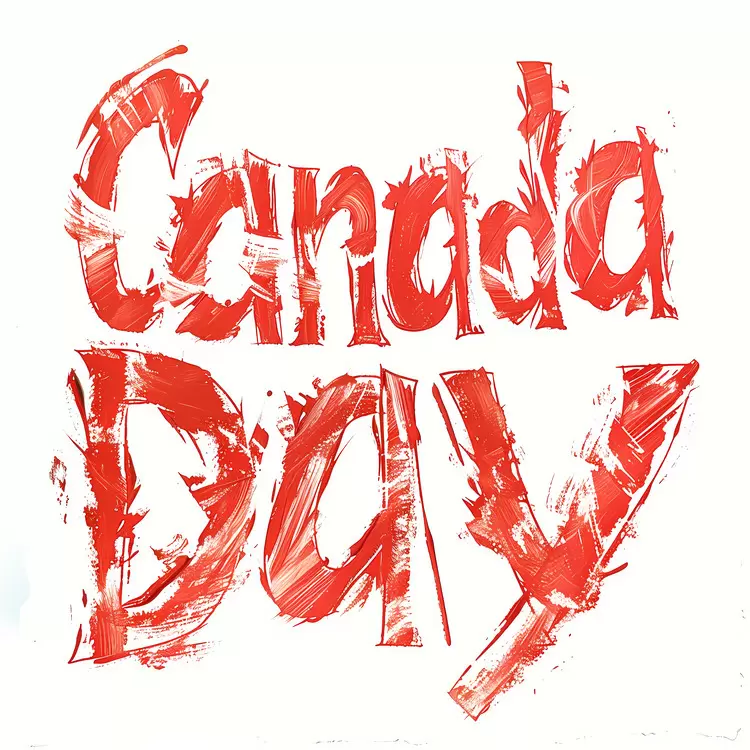 textonred wordsandredtext Canada Day redlettering wordart