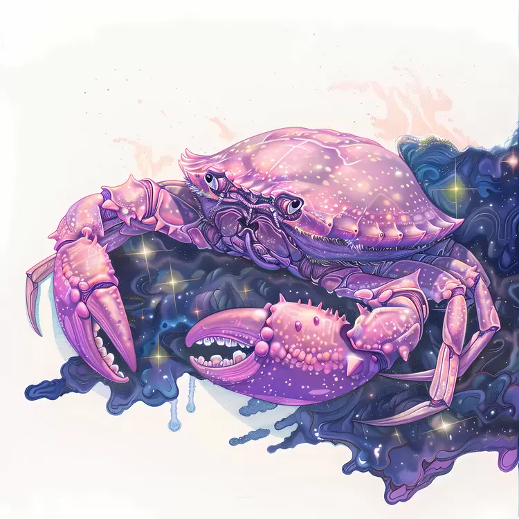 Giclee Ocean Violet Cancer Digital