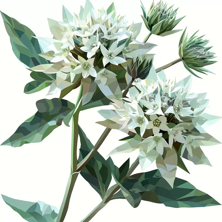 Botanical Polygonal High contrast Green Nature