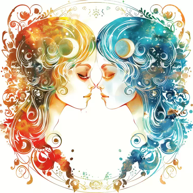 Smiling Face Stars Female Portrait