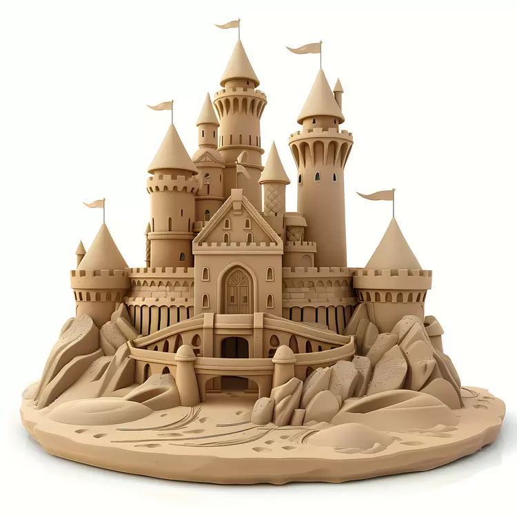Summer vacation Castle in sand sand castle Romantic spot Royal castle