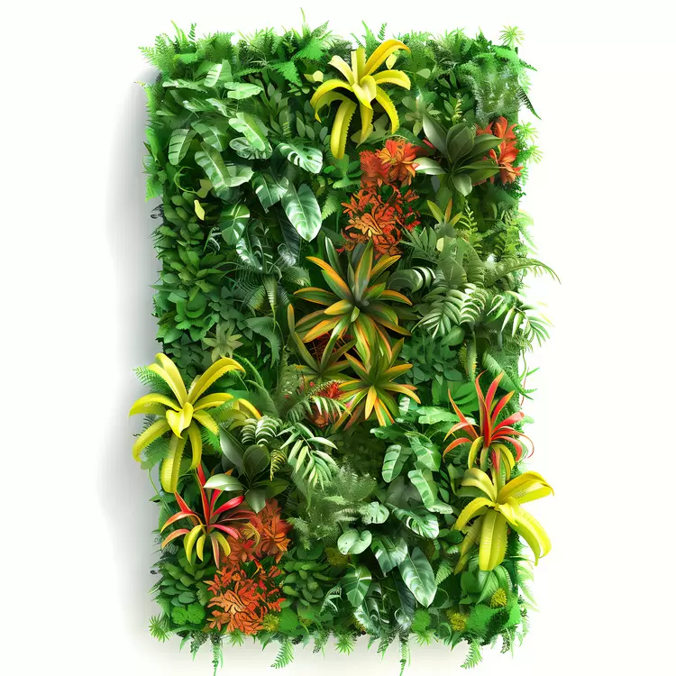 lush plants botanical illustration natural design wall art living walls