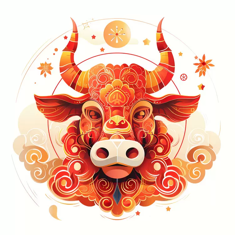 decorative Chinese Zodiacs ornate orange