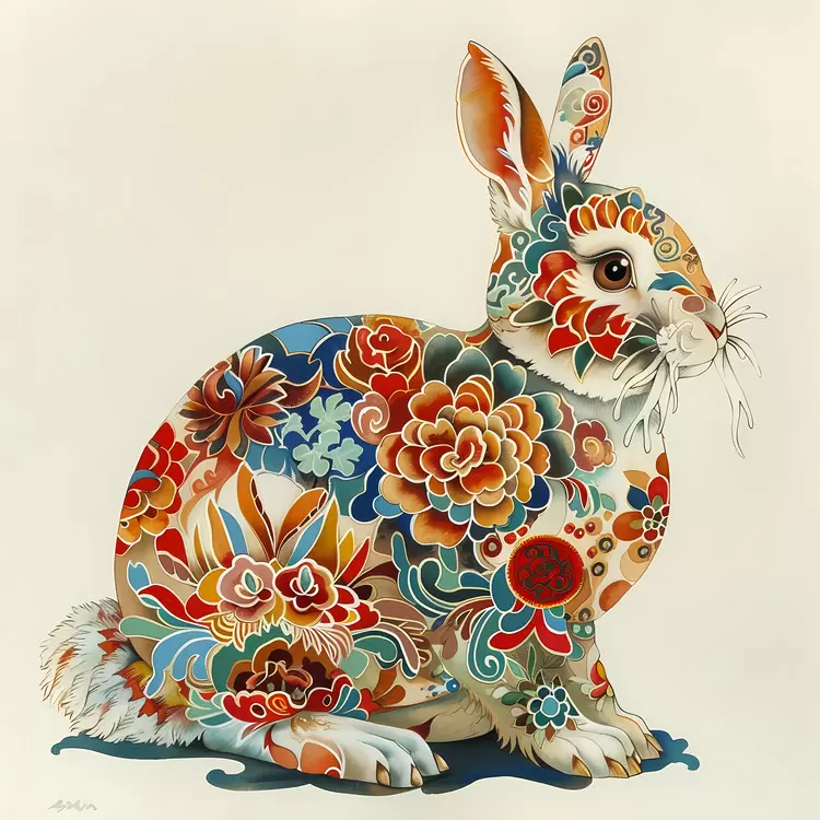 Chinese Zodiacs symbolic imaginative floral decorative