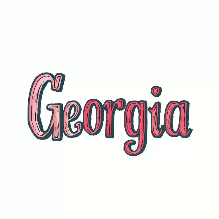 logo georgia hand lettering nostalgic southern