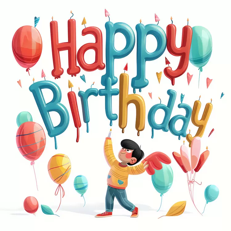 birthday cake kids playing with balloons funny kids birthday Happy Birthday