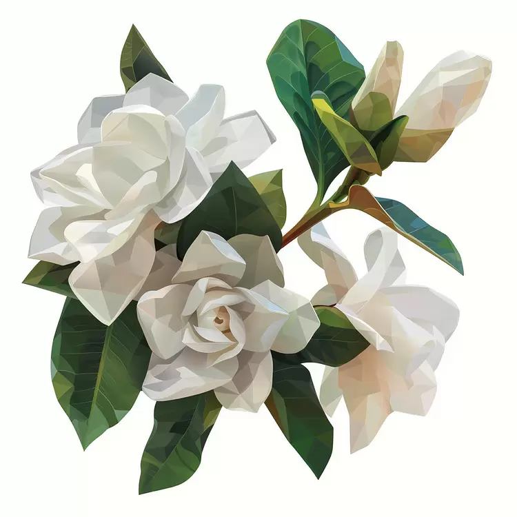 Floral Artistic Delicate White Botanical