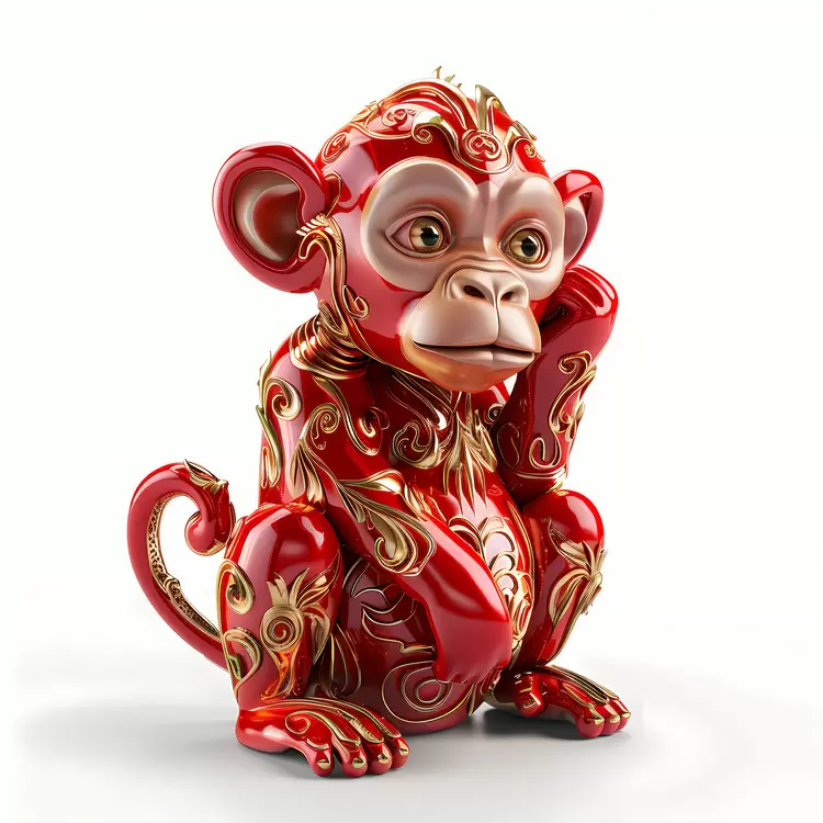 stylish monkey. Don't use sentences elegant monkey decorative monkey red monkey gold monkey