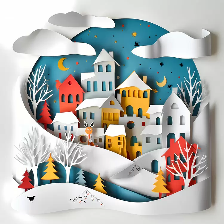 city Christmas tree Christmas decorations Winter town