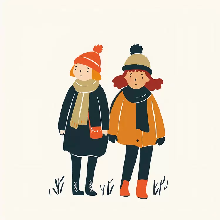 Fashionable kids People Holding hands Laughter