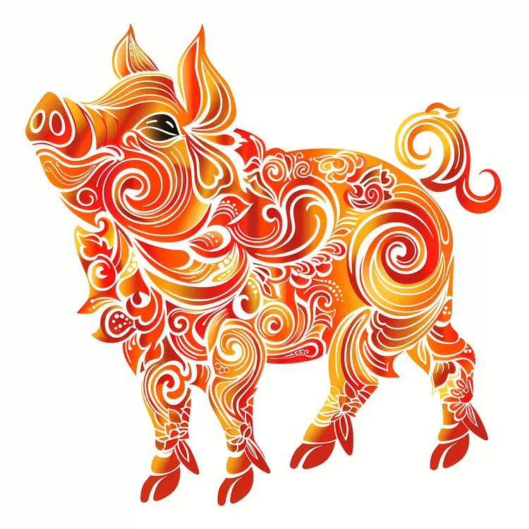 Piggy Chinese New Year 2021 zodiac Year of the pig