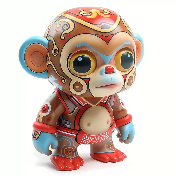 figurine cute ornate playful monkey