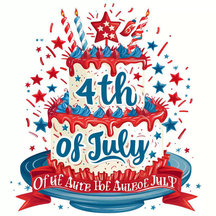 fireworks celebration 4th Of July birthday cake party