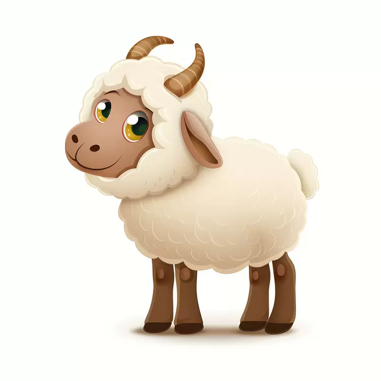 cute long horns Eid al-Adha white innocent