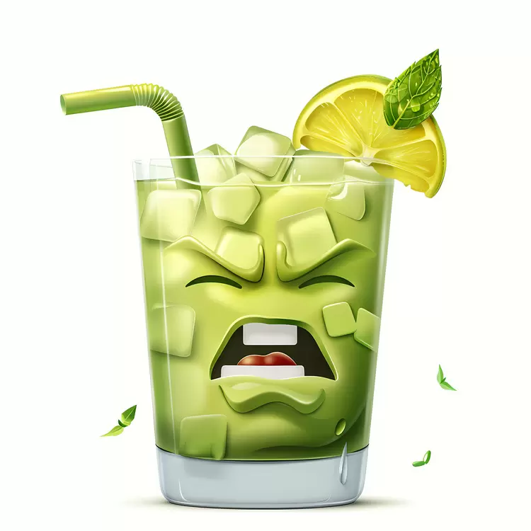 emoji green drink summery drink refreshing beverage bright beverage