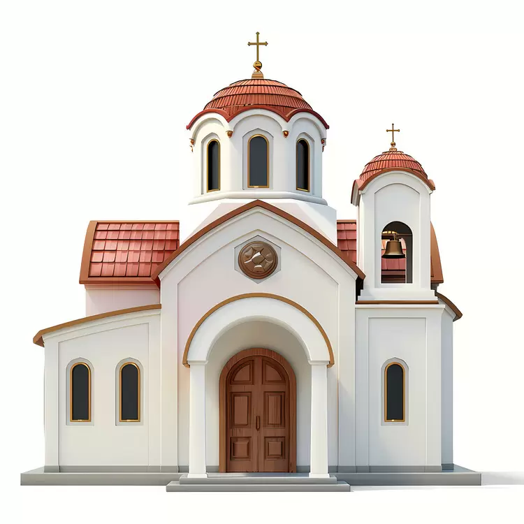 white bell tower church cross dome roof