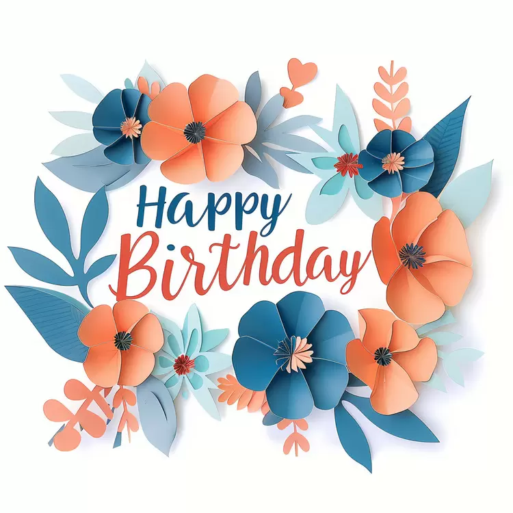 bouquet blue floral design for the   are: happy birthday card