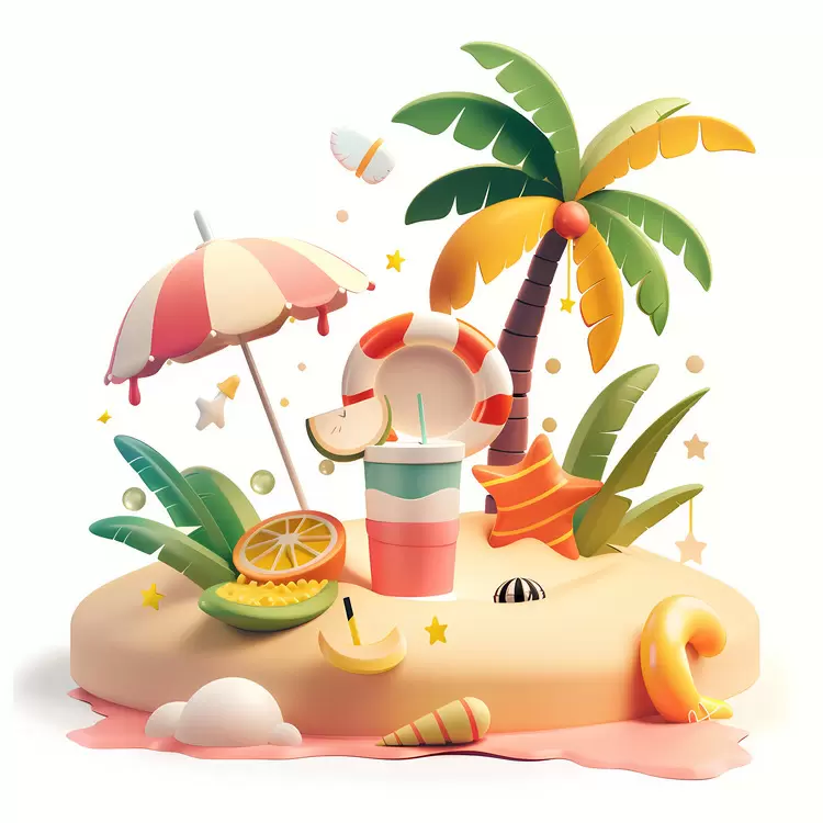 island banana pineapple coconut tree palm tree