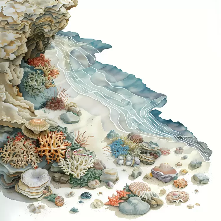 tropical paradise ocean floor sandy beach marine life underwater world