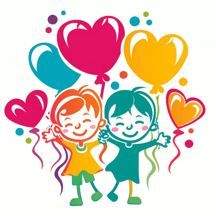 joy bright adorable childhood party