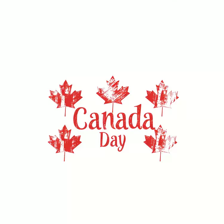 Red and White Canadian Symbols Canada Day Canadian Holiday Canadian Flag