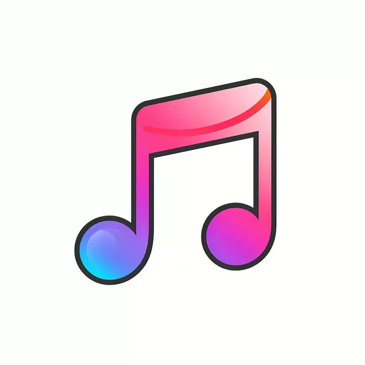 iconic minimal music note abstract musical