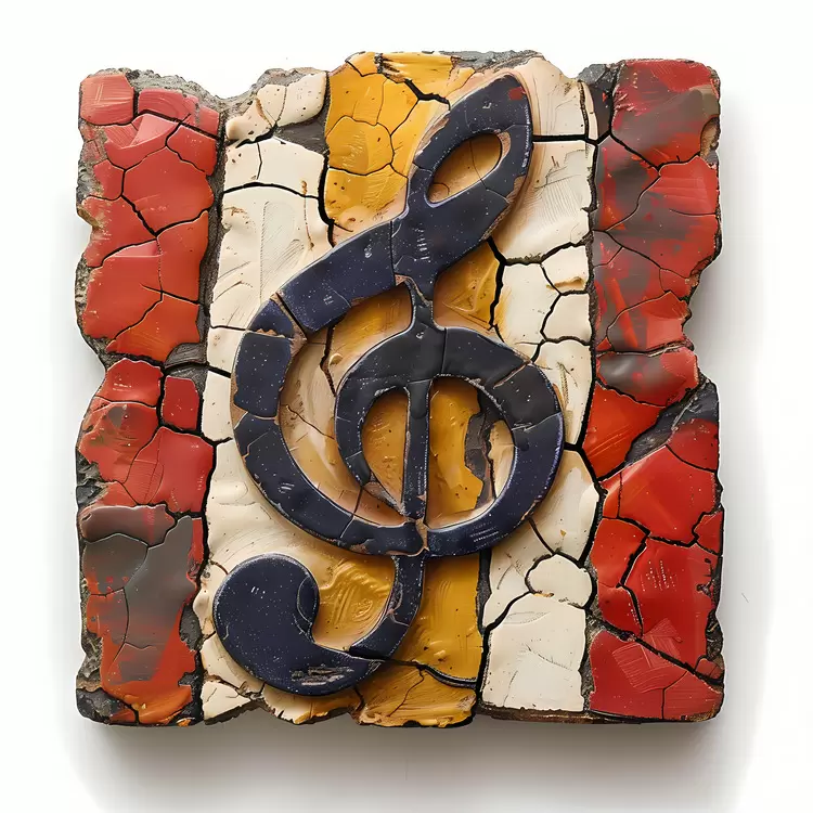 Music symbol music note Playing card Red Tone deaf art