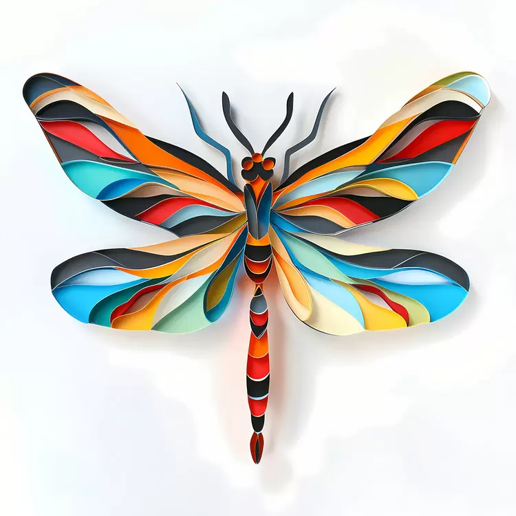 Abstract Colorful Fractal Insect Nature