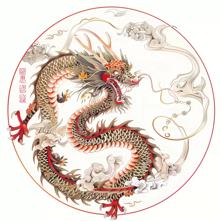 Artwork Chinese Zodiacs Chinese dragon Oriental art Red dragon