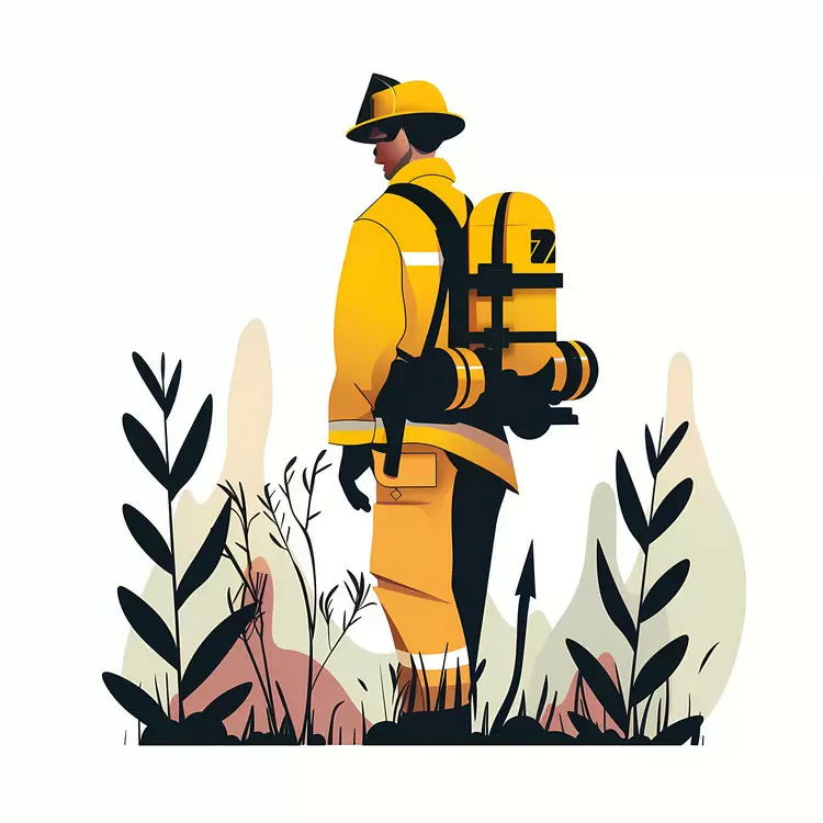 wildfire response team tree firefighter gear rescue