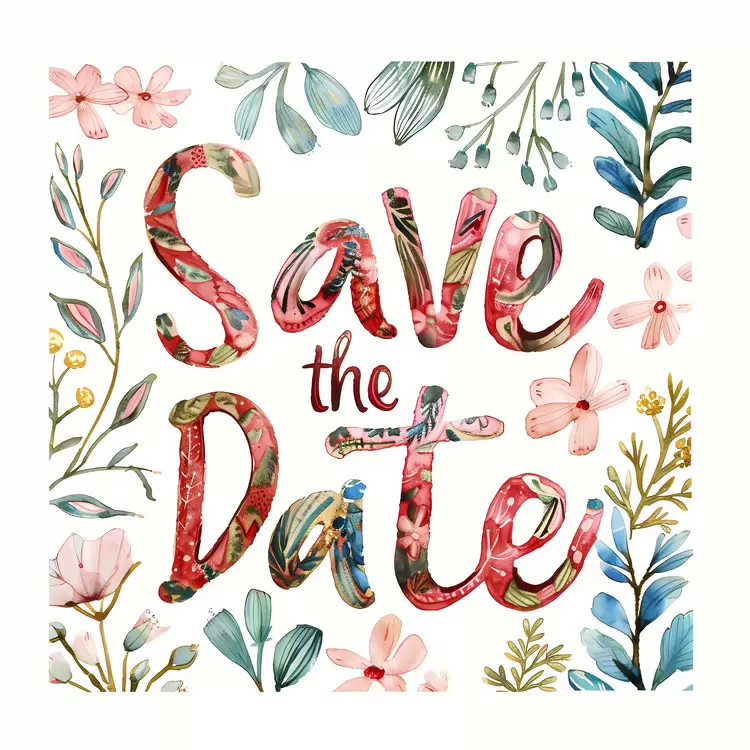 Watercolor art Save the date card Nature inspired design Botanical illustrations Floral wedding invitation