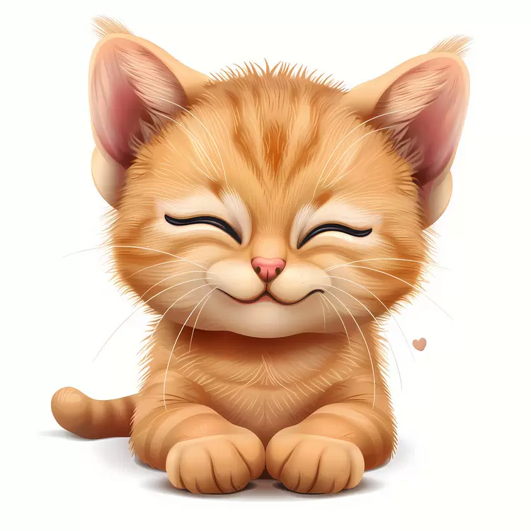 Cat smile Laughing kitten Funny cat emoji Adorable pet