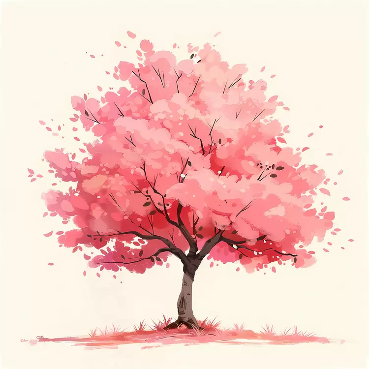 Blossoming tree Blooming tree Flowering tree Cherry blossom tree Petal tree