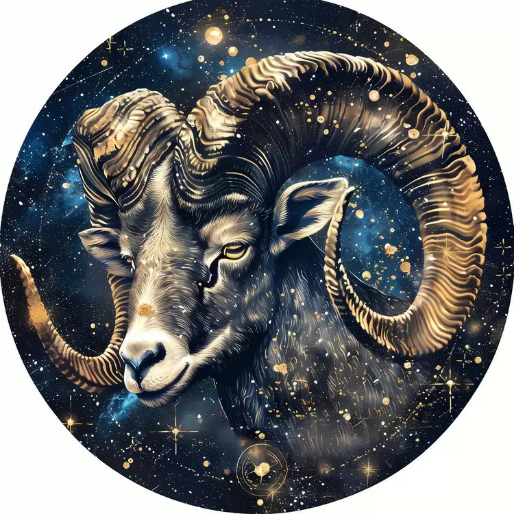 Night sky Ram Galaxies Background Bull