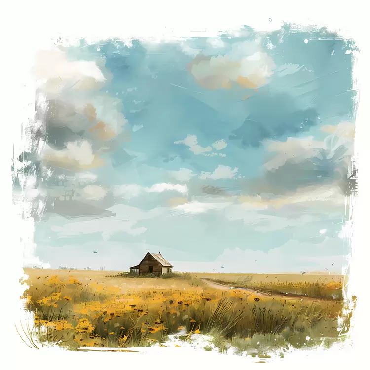House Prairie Lonely Empty Field