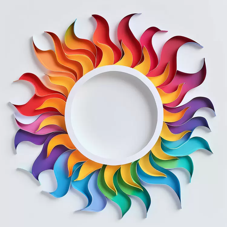 3D paper art Creative Round