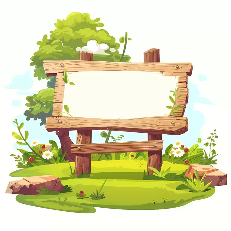 Blank sign summer White font Grass Wooden sign