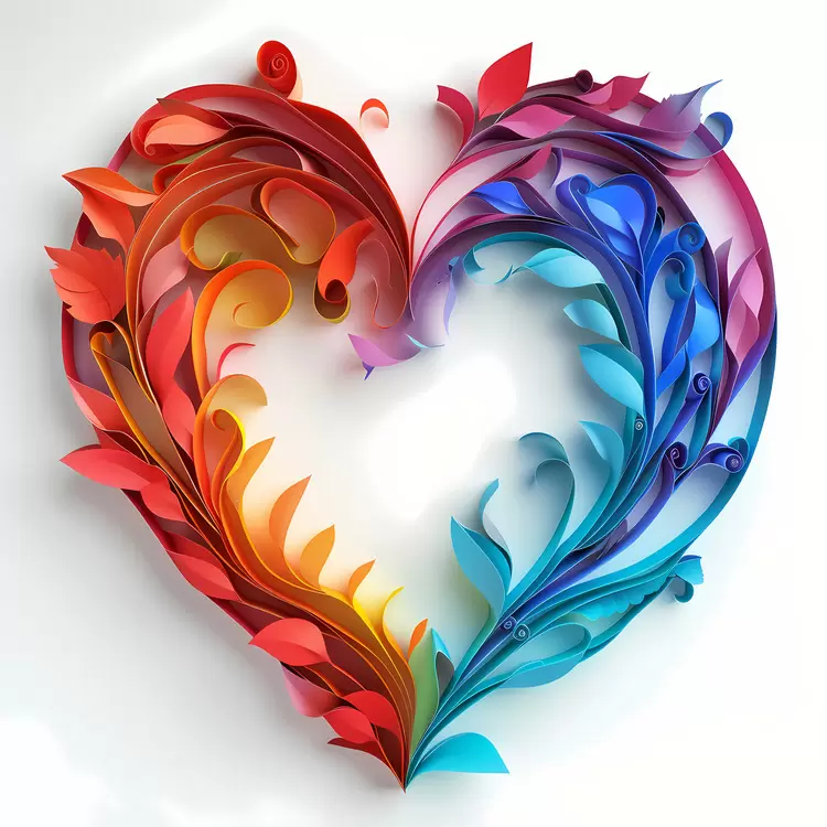 Abstract Art Paper Fold Cutout
