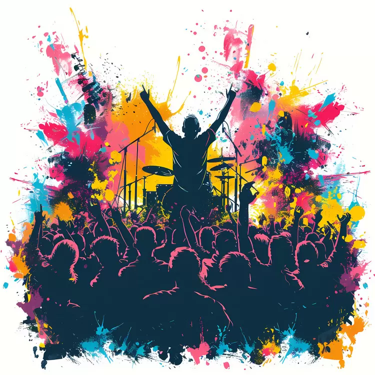 Music festival Colorful Grungy summer
