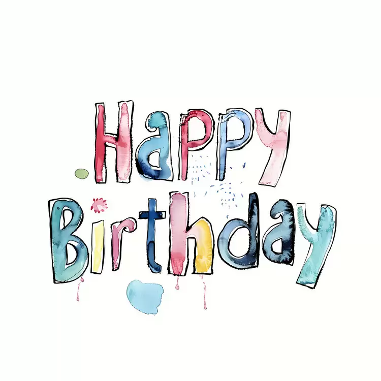 Fun Happy birthday Colorful messaging Whimsical