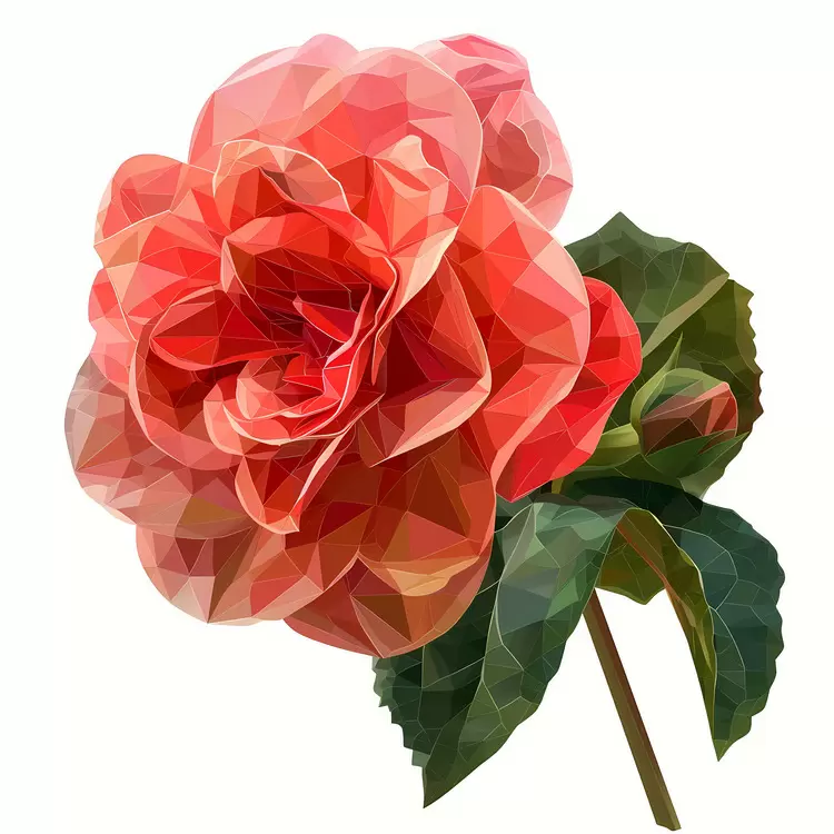 Modern Gorgeous High definition Polygonal flower