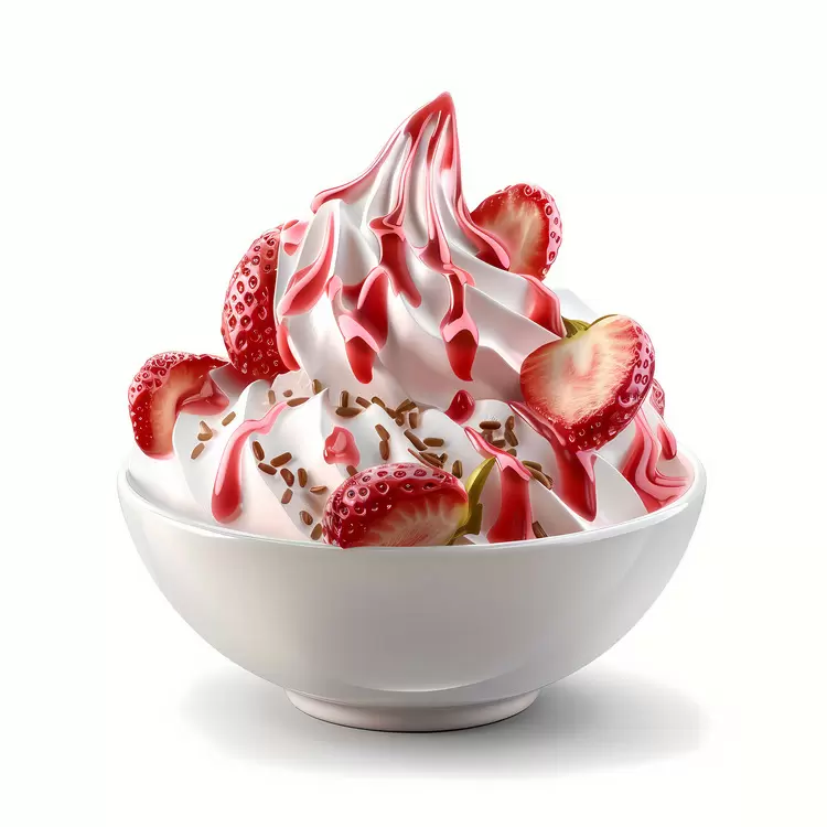 Fruity Delight White and Green Berry Bliss Red Strawberry Swirl