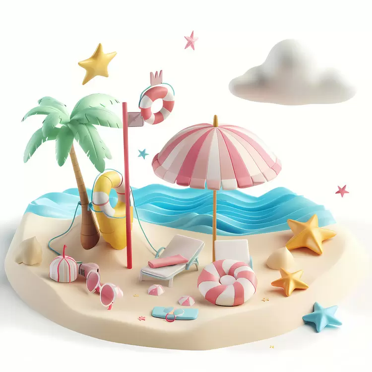 seashell bracelet starfish sun hat sun lounge chair seashells